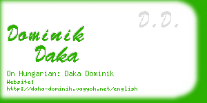 dominik daka business card